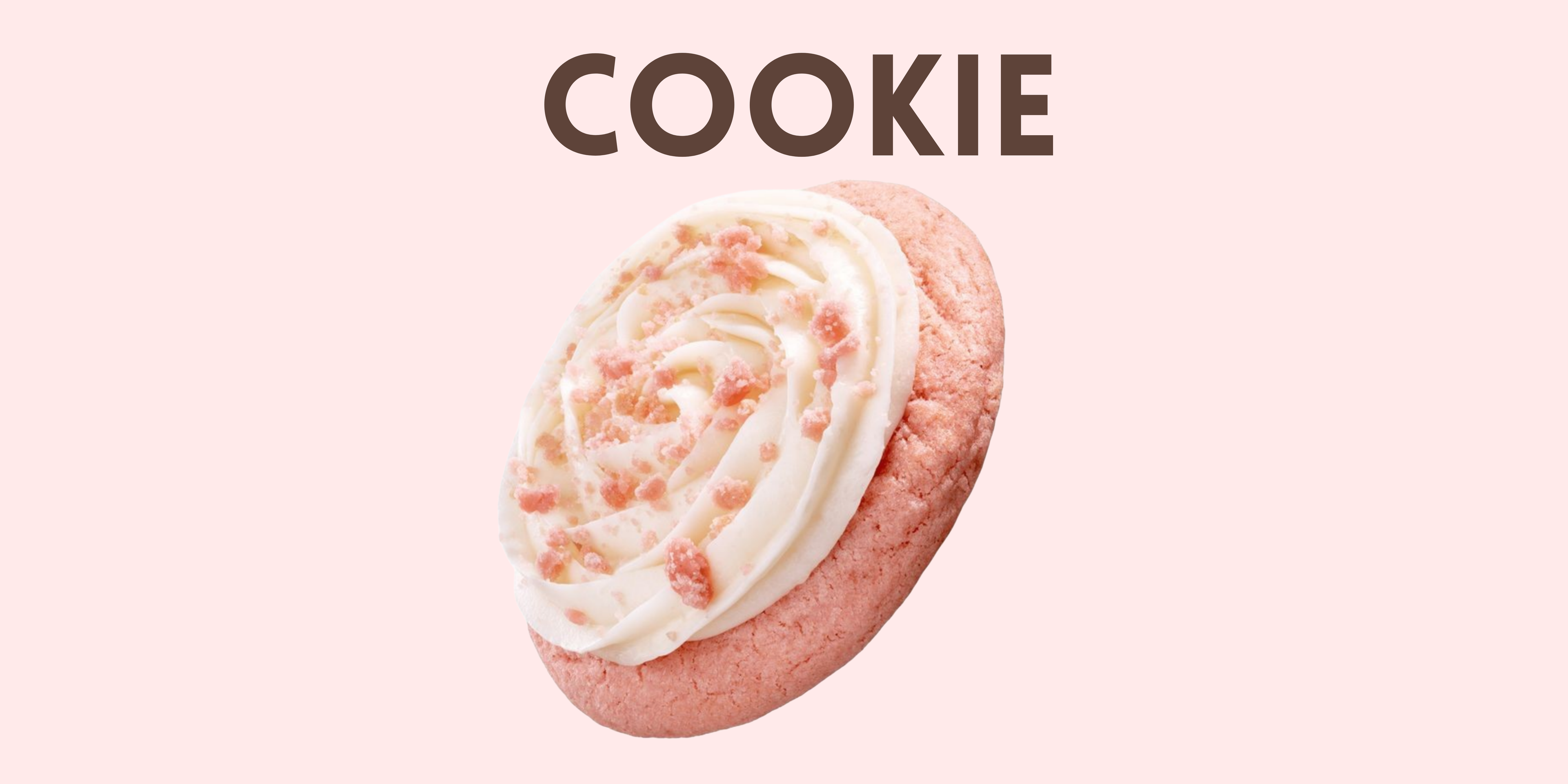 Strawberry Cookie with white frost